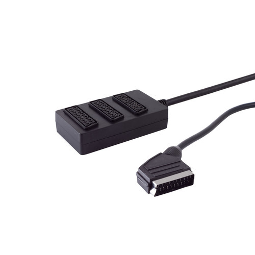 Scart verteiler 3fach stecker - scart,